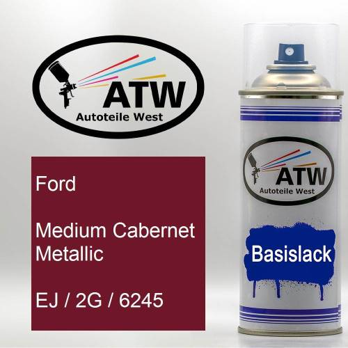 Ford, Medium Cabernet Metallic, EJ / 2G / 6245: 400ml Sprühdose, von ATW Autoteile West.